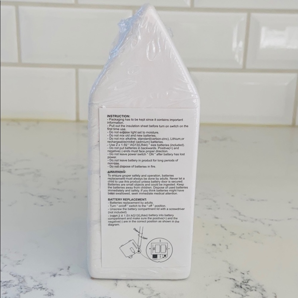 White Ceramic Tall Light Up House - Picture 9 of 15